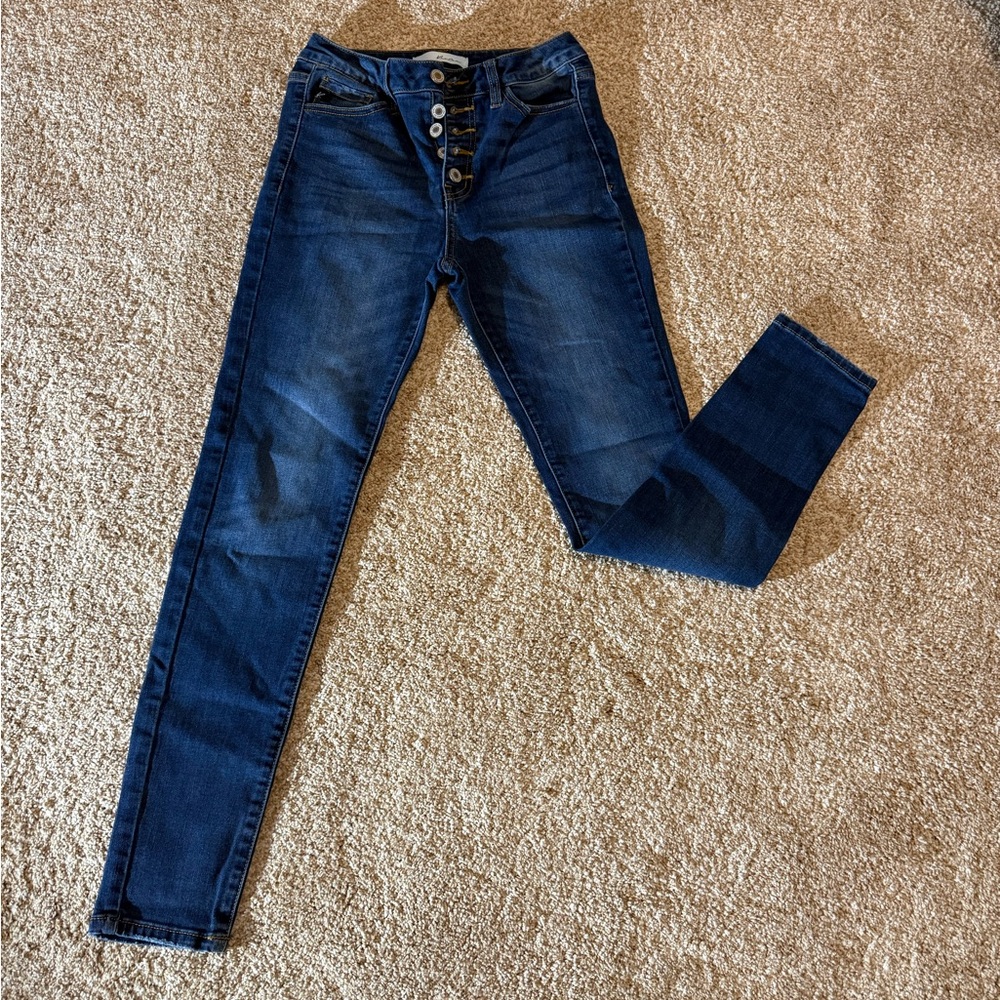 Women's KanCan Dark Blue Skinny Jeans Size 27